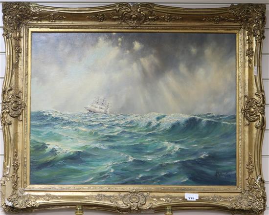 John Millington Clipper at sea 59 x79 cm